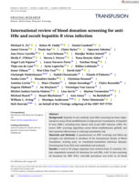 International review of blood donation screening for anti-HBc and occult hepatitis B virus infection