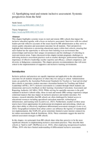 Spotlighting rural and remote inclusive assessment: Systemic perspectives from the field