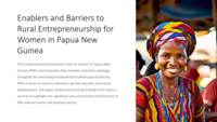 Enablers and Barriers to Rural Entrepreneurship for Women in the Pacific