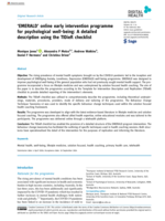 ‘EMERALD’ online early intervention programme for psychological well-being: A detailed description using the TIDieR checklist