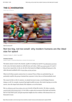 Not too big, not too small: why modern humans are the ideal size for speed