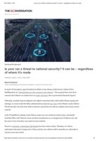 Is your car a threat to national security? It can be – regardless of where it’s made