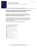 University students' access and use of sexual and reproductive health services in Australia