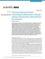 The International Climate Psychology Collaboration: Climate change-related data collected from 63 countries