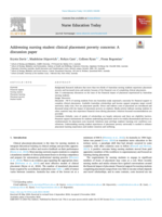 Addressing nursing student clinical placement poverty concerns: A discussion paper