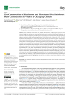 The Conservation of Biodiverse and Threatened Dry Rainforest Plant Communities Is Vital in a Changing Climate