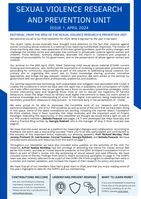 Sexual Violence Research and Prevention Unit Newsletter, Issue 1 / April 2024
