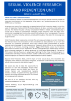 Sexual Violence Research and Prevention Unit Newsletter, Issue 2 / August 2024