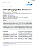 Suitability of Monospecific and Mixed Microalgal Diets for Spat of the Silver‐Lip Pearl Oyster Pinctada maxima