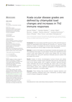 Koala ocular disease grades are defined by chlamydial load changes and increases in Th2 immune responses