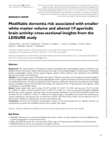 Modifiable dementia risk associated with smaller white matter volume and altered 1/f aperiodic brain activity: cross-sectional insights from the LEISURE study