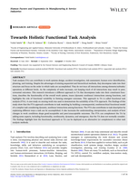 Towards Holistic Functional Task Analysis