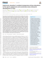 Subchronic elevation in ambient temperature drives alterations to the sperm epigenome and accelerates early embryonic development in mice