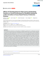 Effects of cleaning interval, hapa layers and stocking density on growth performance of sandfish Holothuria scabra juveniles in ocean-based nursery production systems