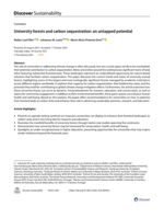 University forests and carbon sequestration: an untapped potential