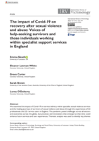 The impact of Covid-19 on recovery after sexual violence and abuse: Voices of help-seeking survivors and those individuals working within specialist support services in England