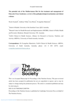 The potential role of the Mediterranean Diet for the treatment and management of Polycystic Ovary Syndrome: a review of the pathophysiological mechanisms and clinical evidence