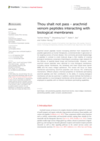 Thou shalt not pass - arachnid venom peptides interacting with biological membranes