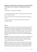 Mapping the Traditional Diet and Foodways of the Kabi Kabi People (A First Nation Tribe of Australia): A Scoping Review Protocol