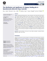 The distribution and significance of stingray feeding pits in Quandamooka (Moreton Bay), Australia