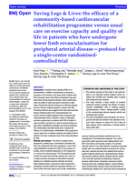 Saving Legs & Lives: the efficacy of a community-based cardiovascular rehabilitation programme versus usual care on exercise capacity and quality of life in patients who have undergone lower limb revascularisation for peripheral arterial disease—protocol for a single-centre randomised-controlled trial