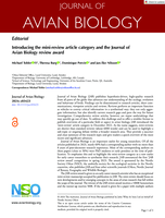 Introducing the mini-review article category and the Journal of Avian Biology review award