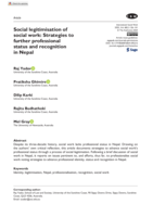 Social legitimisation of social work: Strategies to further professional status and recognition in Nepal