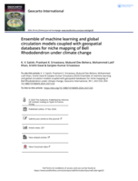 Ensemble of machine learning and global circulation models coupled with geospatial databases for niche mapping of Bell Rhododendron under climate change