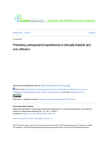 Preventing perioperative hypothermia is clinically feasible and cost effective