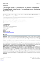 Designing Supportive e-Interventions for Partners of Men With Prostate Cancer Using Female Partners' Experiences: Qualitative Exploration Study