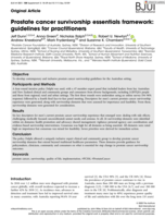 Prostate cancer survivorship essentials framework: guidelines for practitioners