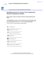 Deciding to Enrol in a Cancer Trial: A Systematic Review of Qualitative Studies