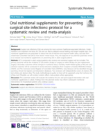 Oral nutritional supplements for preventing surgical site infections: protocol for a systematic review and meta-analysis