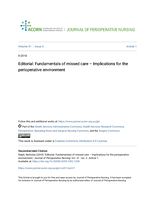 Fundamentals of missed care – Implications for the perioperative environment