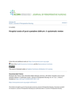 Hospital costs of post-operative delirium: A systematic review