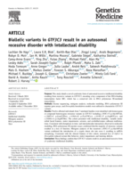 Biallelic variants in GTF3C3 result in an autosomal recessive disorder with intellectual disability