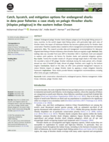 Catch, bycatch, and mitigation options for endangered sharks in data poor fisheries: a case study on pelagic thresher sharks (Alopias pelagicus) in the eastern Indian Ocean