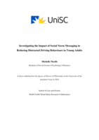 Investigating the Impact of Social Norm Messaging in Reducing Distracted Driving Behaviours in Young Adults