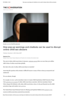 How pop-up warnings and chatbots can be used to disrupt online child sex abusers