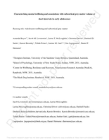 Characterising Mental Wellbeing and Associations with Subcortical Grey Matter Volume at Short Intervals in Early Adolescence