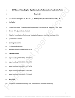 Dts-Based Modelling for High-Resolution Sedimentation Analysis in Water Reservoirs
