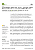 Microbe-Friendly Plants Enable Beneficial Interactions with Soil Rhizosphere Bacteria by Lowering Their Defense Responses