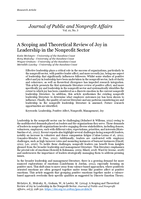 A Scoping and Theoretical Review of Joy in Leadership in the Nonprofit Sector