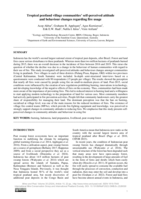 Tropical peatland village communities’ self-perceived attitude and behaviour changes regarding fire usage