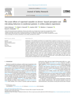 The acute effects of vaporized cannabis on drivers’ hazard perception and risk-taking behaviors in medicinal patients: A within-subjects experiment