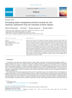 Developing airport management practices towards net zero emissions: Experiences from the Australian aviation industry
