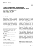 Farmers’ perceptions of the practices, benefits and challenges of on‑farm tree planting in Akure, Nigeria