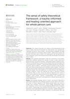The Sense of Safety Theoretical Framework: a trauma-informed and healing-oriented approach to the whole person