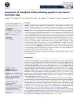 Assessment of humpback whale swimming speeds in two eastern Australian bays