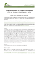 Truck configurations for efficient transportation of forest biomass: a short literature review